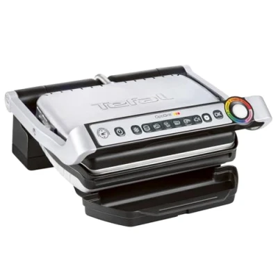 Abbildung von Tefal OptiGrill Kontaktgrill, 6 Programme, Garstufenanzeige, Abnehmbare Platten, Manueller Modus, Elektrogrill, Edelstahl, GC705D16