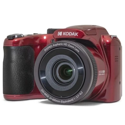 Abbildung von KODAK PIXPRO Astro Zoom AZ255 RD 16MP Digitalkamera mit 25 fachem optischen Zoom, 24 mm Weitwinkel, 1080P Full HD Video und 7,6 cm LCD, Rot