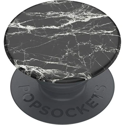 Abbildung von PopSockets: PopGrip Basic Ausziehbarer Sockel und Griff für Smartphones Tablets [Top Nicht Austauschbar] Mod Marble Black