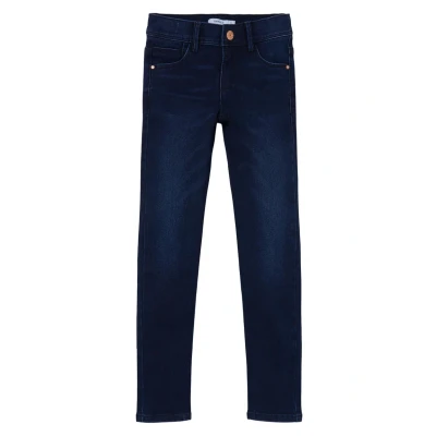 Abbildung von Name it Nkfpolly PANT Jeans Skinny Fit für Kinder, Größe: 134, Dark blue denim