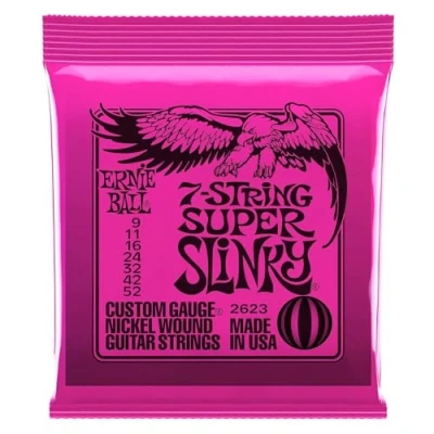 Abbildung von Ernie Ball Super Slinky E Gitarrensaiten, für 7 Saiter, Nickelwicklung, Stärke 952