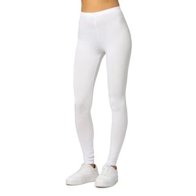 Abbildung von Merry Style Damen Lange Leggings aus Viskose MS10 143 (Weiß, M)