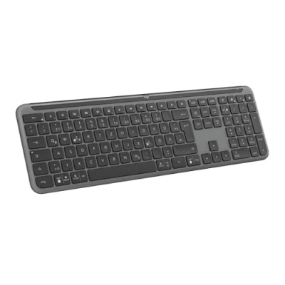 Abbildung von Logitech Signature Slim K950 kabellose Tastatur, schlankes Design, Wechseln zwischen Geräten beim Tippen, leises Bluetooth, Multi OS, Windows, Mac, Chrome, DEU QWERTZ Layout, Graphit