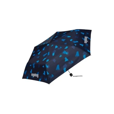 Abbildung von ergobag Regenschirm Kinderschirm für die Schultasche, ultraleicht und klein mit Tasche, reflektierend windfest VerfolgBärjagd Dunkelblau