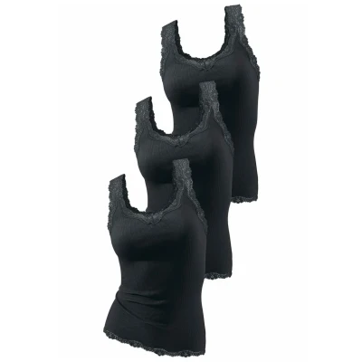 Abbildung von H.I.S 3PACK Top, Damen, Größe: 36/38, Schwarz