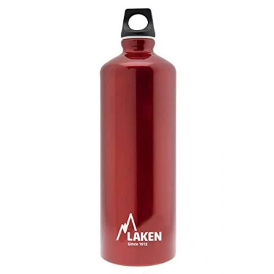 Abbildung von Laken Futura Alu Trinkflasche Schmale Öffnung Schraubdeckel mit Schlaufe 1L, Rot