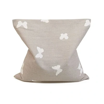 Abbildung von GRÜNSPECHT Rapssamen Kissen 19x19cm, Wärmekissen für Nacken, Bauch &amp; Rücken, Bezug aus 100% Baumwolle, Mikrowelle Backofen, Schmetterlinge braun (107 V1)