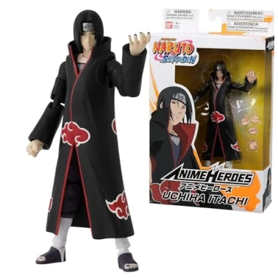 Abbildung von BANDAI Anime Heroes Naruto Shippuden Figur 17 cm Itachi Uchiwa Offizielle Lizenz Gelenkfigur 36904