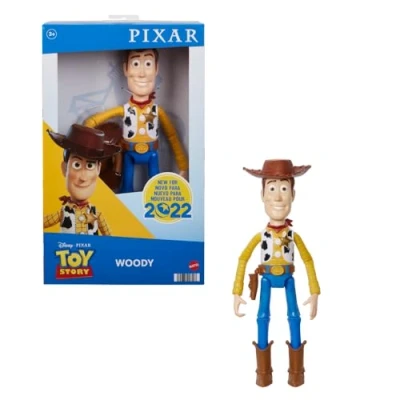 Abbildung von Disney Pixar HFY26 Große Woody Actionfigur, ca. 31 cm, super bewegliche, detailgetreue Sammelfigur aus Toy Story, Spielzeug für Kinder ab 3 Jahren
