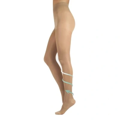 Abbildung von CALZITALY Medizinische Feine Stützstrumpfhose mit Hoher Abgestufter Kompression Schwarz, Hautfarbe S, M, L, XL, XXL 140 DEN Made in Italy (L, Beige)