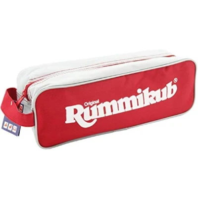 Abbildung von Jumbo Spiele Original Rummikub Pouch der Spieleklassiker mit praktischer Tasche für Reisen und zum Mitnehmen. Gesellschaftsspiel Erwachsene Kinder ab 7 Jahren 2 bis 4 Spieler