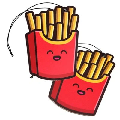 Abbildung von 2er Set Tuning Lufterfrischer Duftbaum fürs Auto Air Freshener Design Duft Anhänger (2x Pommes)