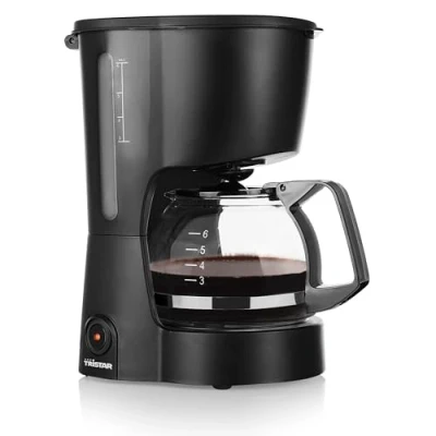 Abbildung von Tristar Kaffeemaschine mit 600 ML Fassungsvermögen ideal für Campings geeignet [für bis zu 6 Tassen, automatischer Abschaltfunktion und Wasserstandsanzeige], CM 1246, Schwarz