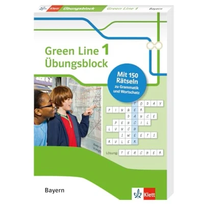 Abbildung von Green Line 1 Bayern Klasse 5 Übungsblock zum Schulbuch: 150 Rätsel zu Grammatik und Wortschatz (Green Line. Ausgabe für ab 2017)
