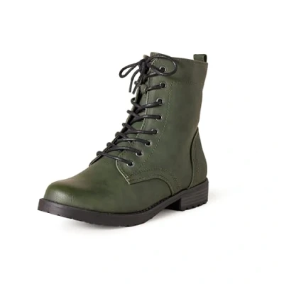 Abbildung von Amazon Essentials Damen Kampfstiefel mit Schnürung, Grün, 39.5 EU