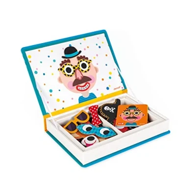 Abbildung von Janod J02716 Magneti&#039;Book Crazy Faces Educational Game, Boys,Blue