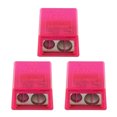 Abbildung von KUM AZ1032016 R Anspitzer mit Behälter 2in1 M2, 3 Stück, pink, Doppelspitzer Dose