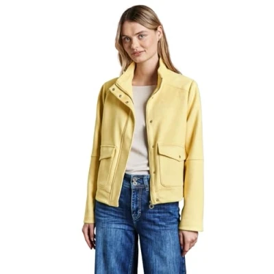 Abbildung von STREET ONE Damen A212366 Kurze Velours Jacke, Vanilla Yellow, 40