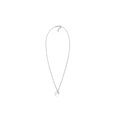 Abbildung von Elli Halskette Damen Anhänger Plättchen Geburtsstein April mit Kristall in 925 Sterling Silber