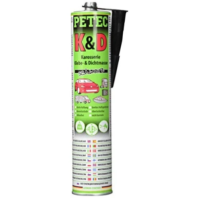 Abbildung von Petec 94730 K&amp;D Karosserie Klebe und Dichtmasse schwarz, 310 ml