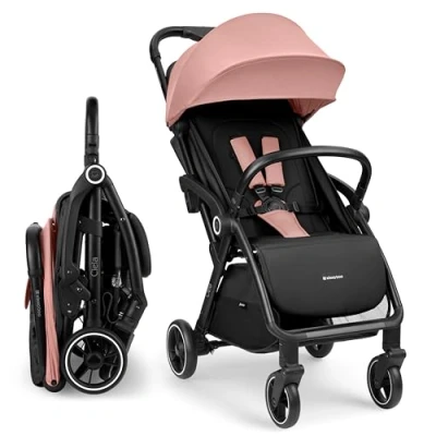 Abbildung von KikkaBoo Ciela, Buggy Kinderwagen bis 22 kg Komfortabel &amp; Alltagstauglich, One Hand Faltbar, Atmungsaktiv Wasserabweisend, Inkl. Regenschutz, Rosa