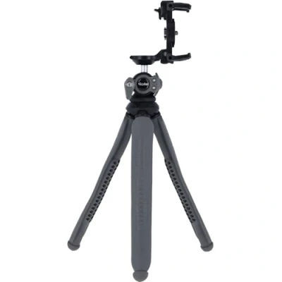 Abbildung von Rollei Monkey Pod 3: Vielseitiges Mini Stativ Smartphone, Kamera, Selfie Stick Kompatibel, flexibel, leicht, 360 drehbarer Kugelkopf (grau)