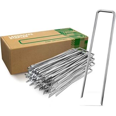 Abbildung von GardenGloss® Anti Rost Erdanker aus Stahl für Extrem Harten Boden (25 Stück) 200 MM Lang, 25 Breit, Ø 3.8
