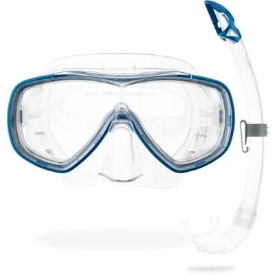 Abbildung von Cressi Onda Mare Schnorchelset Maske und Schnorchel Mexico, Transparent/Gelb, Einheitsgröße, Erwachsene Unisex