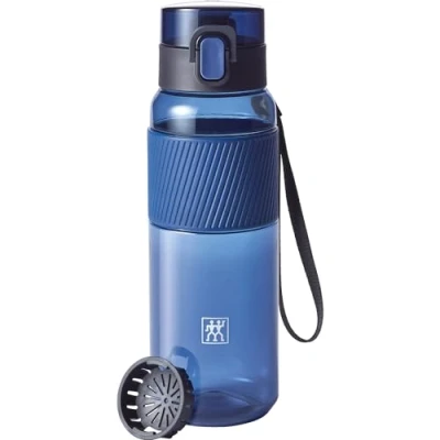 Abbildung von ZWILLING Trinkflasche BPA frei, Wasserflasche für Fitness, Freizeit und Büro, Sportflasche aus Tritan, Dunkelblau, 680 ml