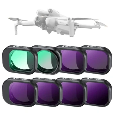 Abbildung von K&amp;F Concept Effect Lens &amp; ND Filter Kit für DJI Osmo Pocket 3, 1.2X Anamorphot Objektiv+ Weitwinkel 10X Makro ND8+ND32+ND128, Magnetische Befestigung, Multi Beschichtung