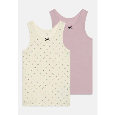 Abbildung von Name it Nmftank Floral 2 PACK Unterhemd/shirt für Kinder, Größe: 92, Buttercream