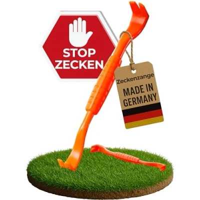 Abbildung von Zeckenzange für Hunde, Katze &amp; Mensch doppelseitig nachhaltig, Zeckenentferner ersetzt Zeckenschlinge, Zeckenkarte und Zeckenpinzette Zecken sicher entfernen, optimaler zeckenhaken Kinder