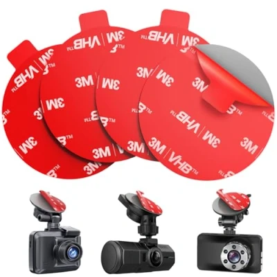 Abbildung von volport 4 Stück 3M Klebepads Dash Cam Doppelseitige Hitzebeständig Extra Stark Rechteck Klebeband VHB Selbstklebend für Windschutzscheibe Dashcam Kamera GPS Handyhalterung GoPro