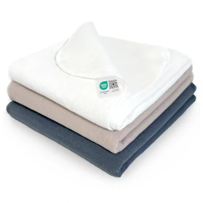 Abbildung von MAKIAN Moltontücher Stoffwindeln 3er Pack, 80x80 cm weiche Baby Spucktücher aus 100% Baumwolle Schadstoffgeprüft, Öko Tex Standard 100 Graphit/Greige/Weiß