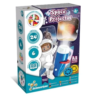 Abbildung von Science4you Weltraum Taschenlampe mit Planeten des Sonnensystem für Kinder, Planetarium Projektor, Astronaut Spielzeug, Galaxie Spiele, Geschenke 4+ Jahre Junge und Mädchen