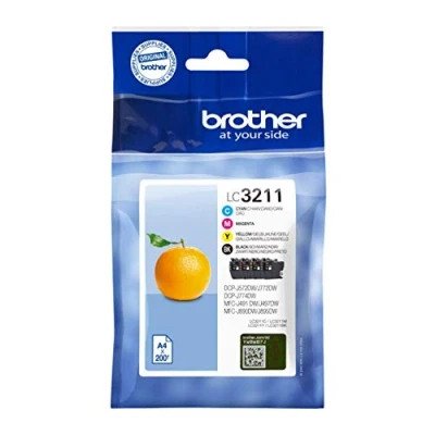 Abbildung von Brother LC 3211VAL 200 Seiten, schwarz, cyan, magenta, gelb, Tintenpatrone Tintenpatronen (DCP J774DW MFC J890DW J895DW, Standard Ertrag Seiten)