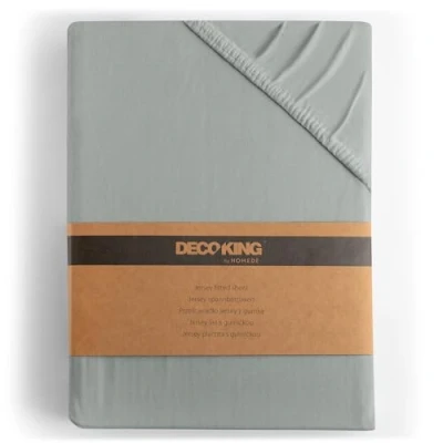 Abbildung von DecoKing Spannbettlaken 80x200 90x200 cm 100% gekämmte Baumwolle Grau Stahl Spannbetttücher Jersey Boxspringbett Amber 80 x 200 90