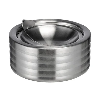 Abbildung von Bambelaa! Aschenbecher mit Deckel Windaschenbecher Design Sturmaschenbecher Klappaschenbecher Bar Edelstahl (1 Stück)