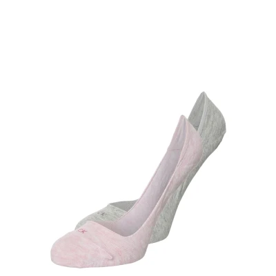 Abbildung von Calvin Klein Underwear Women Liner LOGO Hailey 2 PACK Füßlinge, Damen, Größe: 39 42, Faded pink heather/pale grey heather