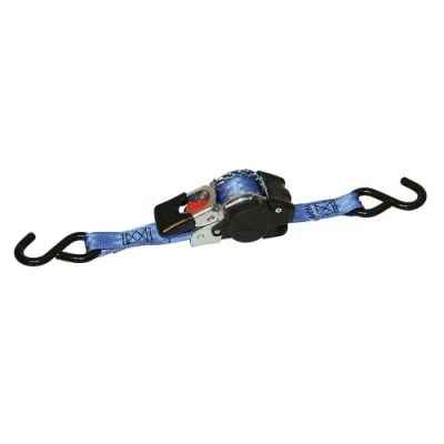 Abbildung von Kerbl Automatik Zurrgurt 25mm / 1,8m Zurrkraft 300/600kg, S Haken, blau