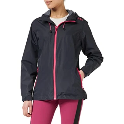 Abbildung von CMP Woman Jacket FIX HOOD Regenjacke / wasserabweisende Jacke, Damen, Größe: 36, Antracite/gloss