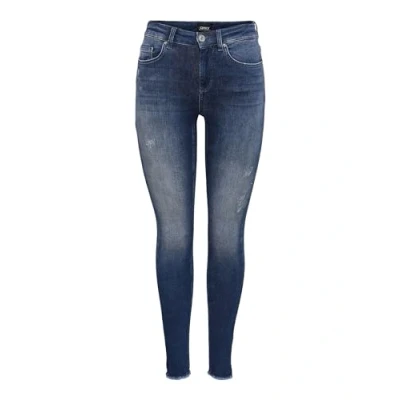 Abbildung von ONLY Damen Onlblush Life Mid Sk Ank Raw Rea811 Noos Jeans, Dark Blue Denim, XL / 30L EU