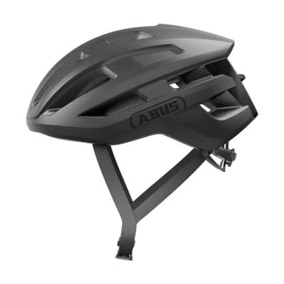 Abbildung von ABUS Rennradhelm PowerDome leichter Fahrradhelm mit cleverem Belüftungssystem und aerodynamischem Profil Made in Italy für Damen Herren Schwarz, Größe L