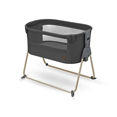Abbildung von Maxi Cosi Tori 2 in 1 Beistellbett, Krippe, 0 bis ca. 6 Monate, 09 kg, kompakt zusammenklappbar, leicht, 5 Höhenstufen, tragbares Beistellbett mit atmungsaktivem Netzgewebe, Beyond Graphite
