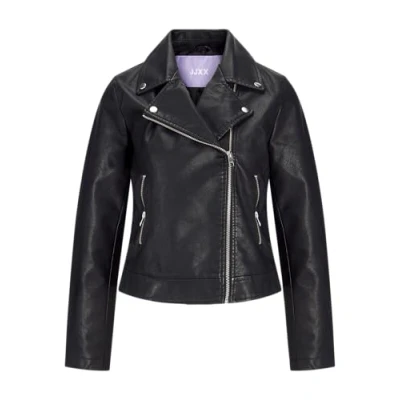 Abbildung von Jjxx Damen Jxgail Faux Leather Biker Jacket Noos Kunstlederjacke, Schwarz, M EU