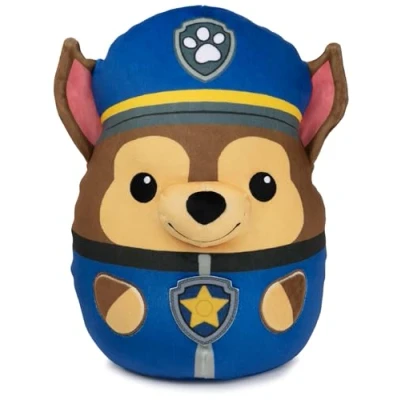 Abbildung von PAW PATROL GUND Trend Squishy Chase, 30 cm hochwertiges Plüschtier und Kuschelkissen in einem, Geschenk für Kinder ab 1 Jahr