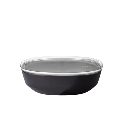 Abbildung von Mepal Servierschale mit Deckel Silueta Spülmaschinen und mikrowellenfest Salatschüssel Tapas Teller Geschirr 4000 ml Nordic black