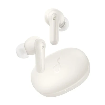 Abbildung von soundcore by Anker Life P2 Mini True Wireless Earbuds In Ear Kopfhörer, 10mm Audiotreiber, intensiver Bass, EQ, Bluetooth 5.2, 32 Std Akku, Aufladen mit USB C(Champagnerweiß)(Generalüberholt)