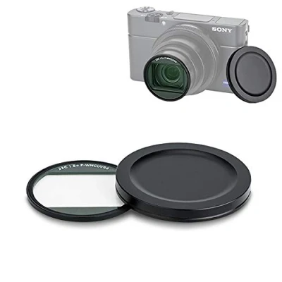 Abbildung von UV Filter für Sony RX100 VII VI V ZV 1 II Canon Powershot G7X Mark III G5X MkII mit Objektivdeckel und Filterschutzhülle, Ultra Slim 19 Schichten mehrfach beschichteter Objektivfilter Schutz