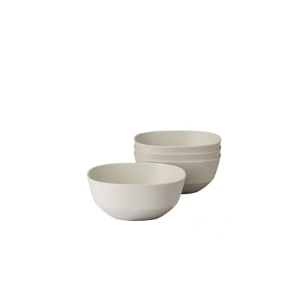 Abbildung von Mepal Servierschale 4 Stück Silueta Spülmaschinen und mikrowellenfest Salatschüssel Tapas Teller Geschirr 750 ml Nordic white